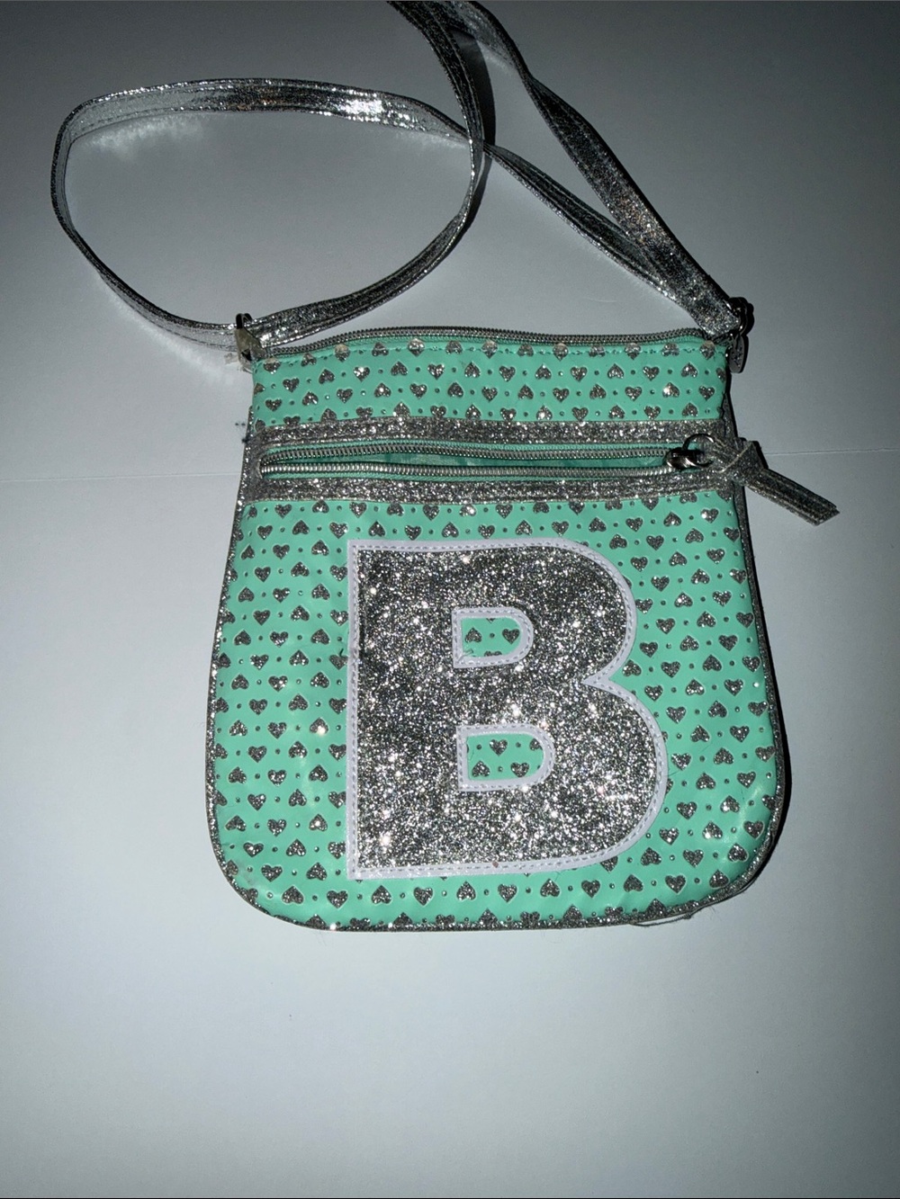 Justice initial “B” purse